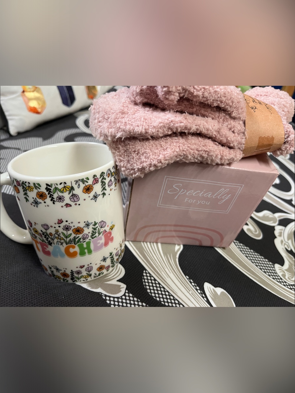 Floral 'Be Cheer' Ceramic Mug - Colorful Spring Flowers